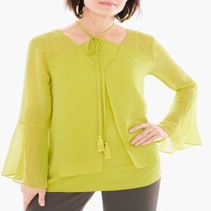 Chicos BLACK LABEL Double-Layer Top Size 3 NWT Reg $139